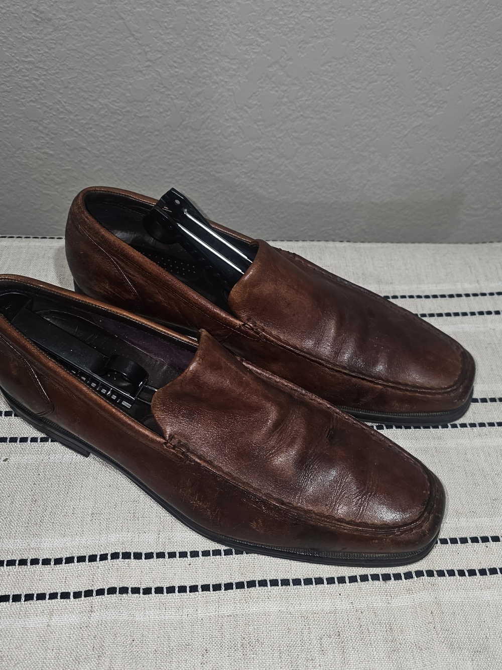 Rockport Men's Dark Brown Leather Slip-On Loafers